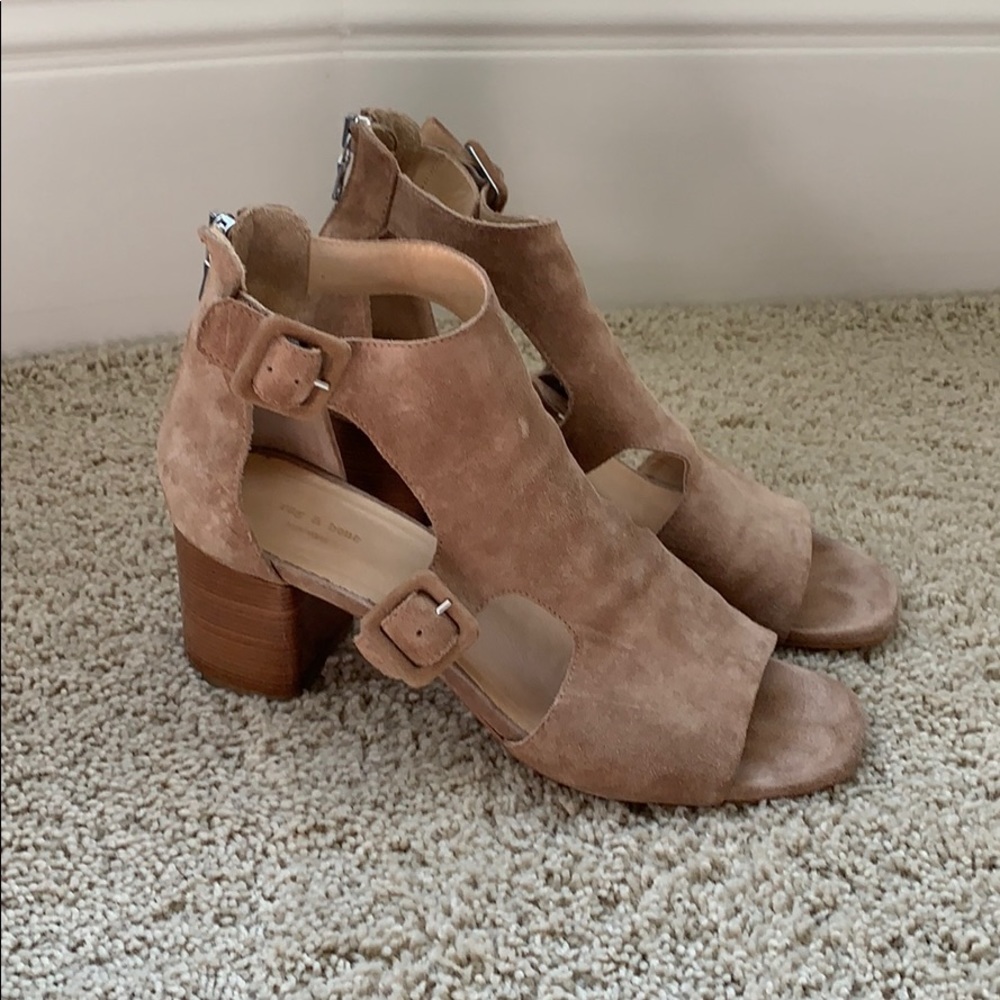 Rag & Bone suede cutout sandals